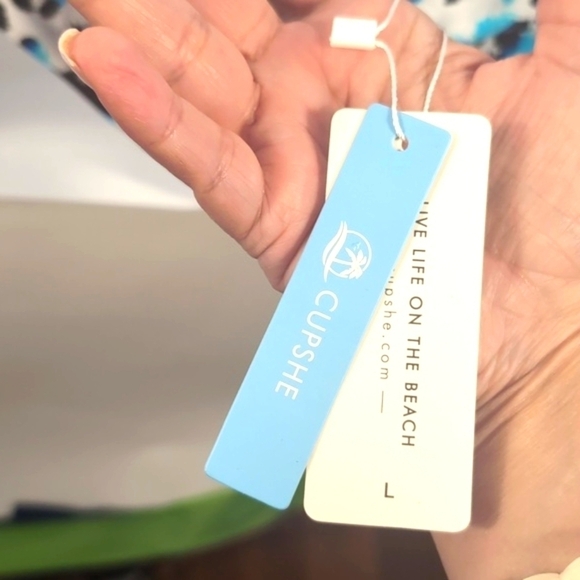 Cupshe Blue and leopard lace up Crisscross Bikini Size Large NWTG - Picture 9 of 14